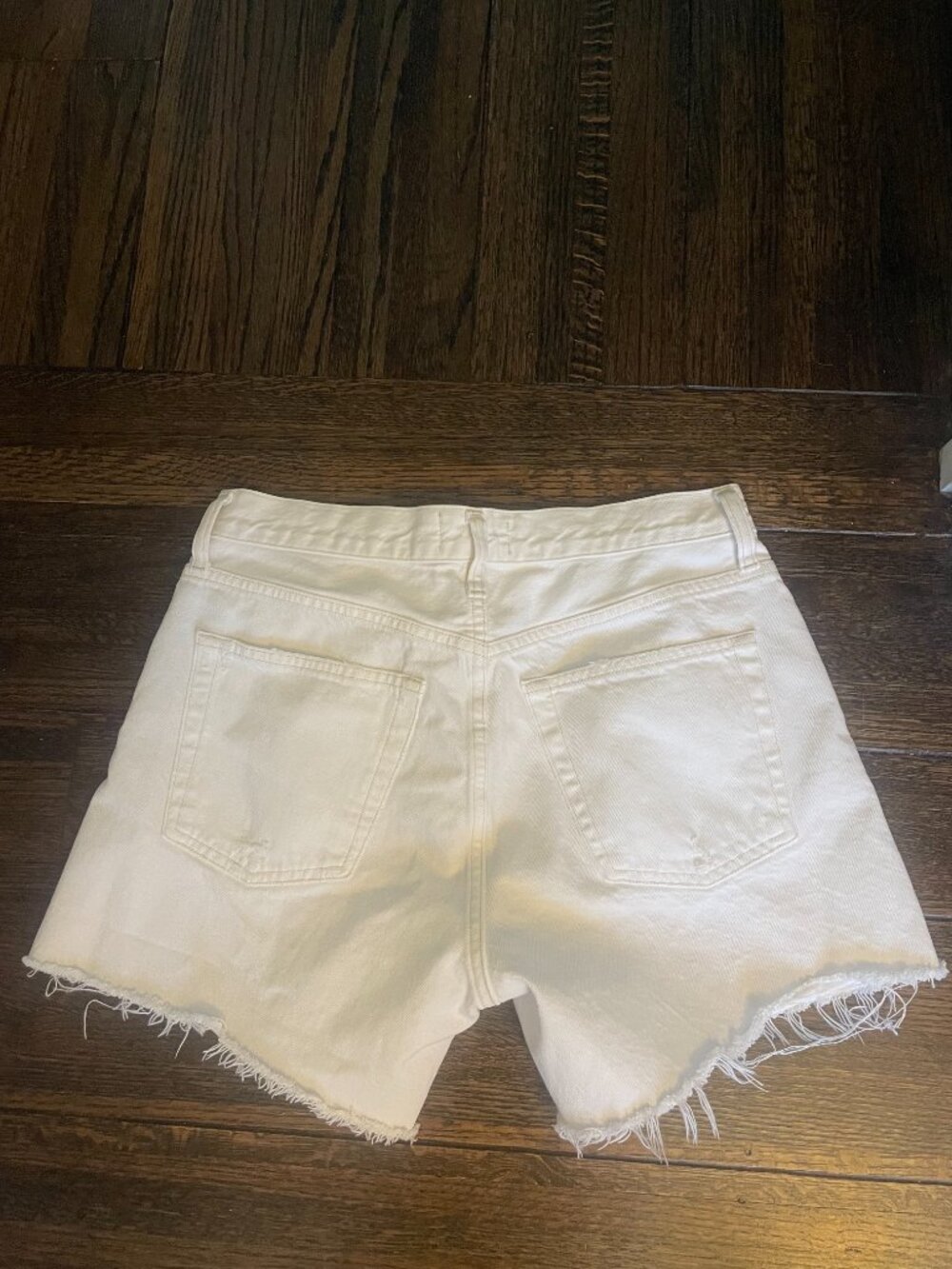 Agolde Parker Shorts Panna Cotta (White) 27 - Picture 4 of 7